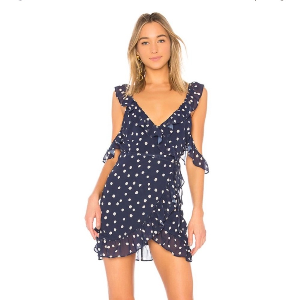 LPA Ruffle Wrap Dress